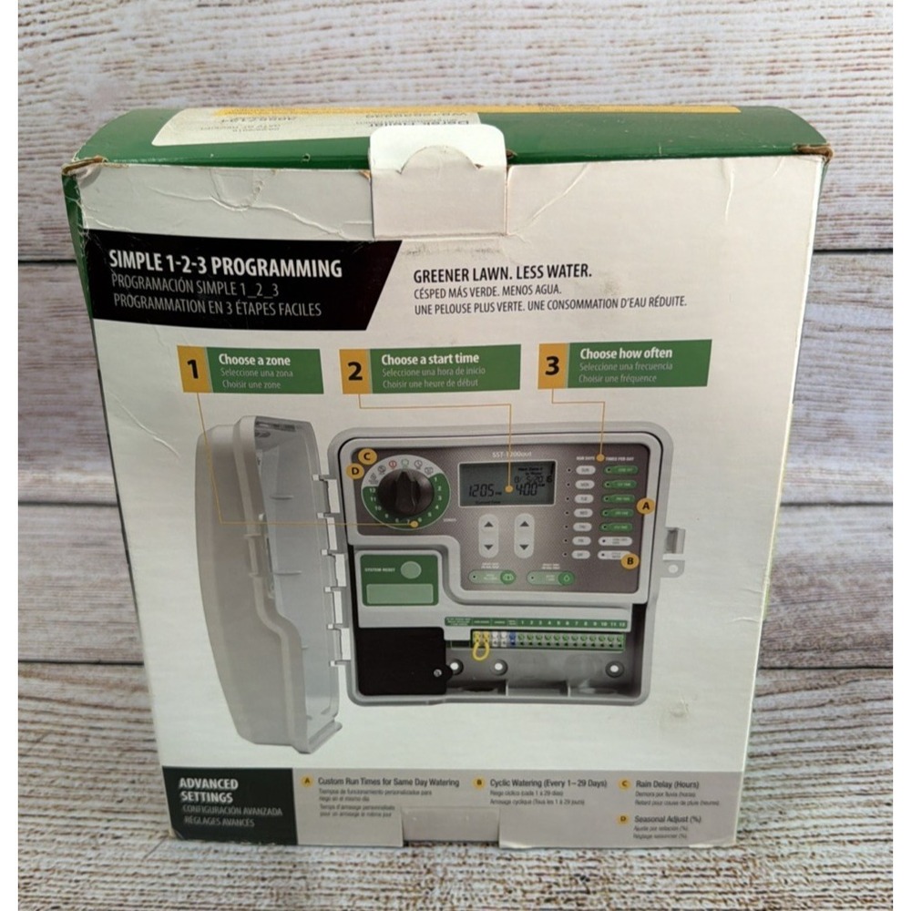 Rain Bird SST-600OUT 6-Zone Irrigation Timer 25.5/120VAC New Open Box Damaged - Picture 3 of 3